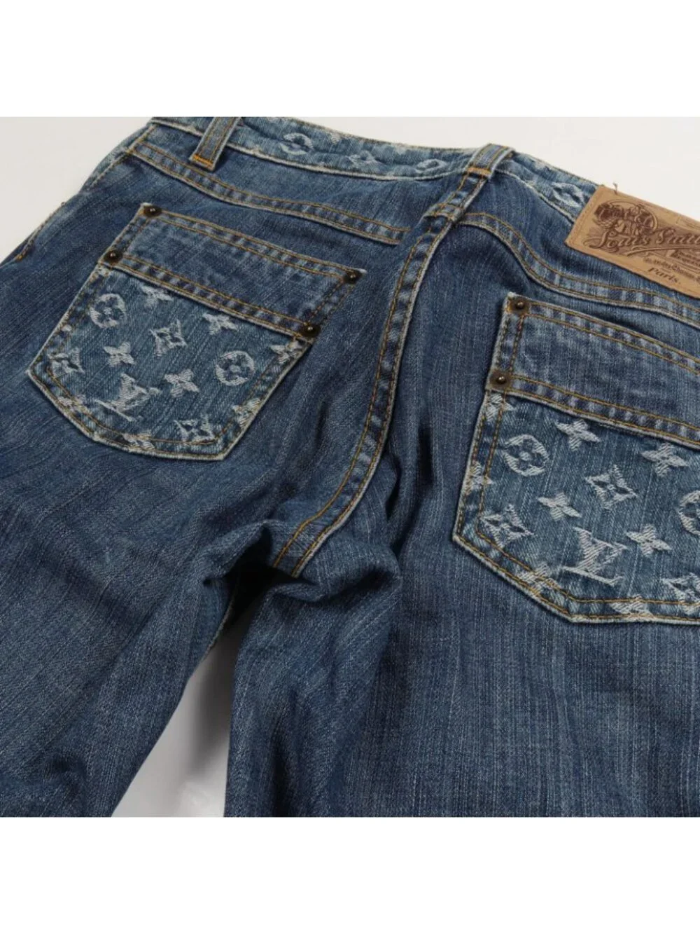 Louis Vuitton Denim Pants Monogram Cotton Jeans